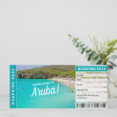 Aruba Urlaub Geschenk Boarding Pass Ticket (Stehend Vorderseite)
