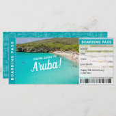 Aruba Urlaub Geschenk Boarding Pass Ticket (Vorne/Hinten)