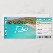 Aruba Urlaub Geschenk Boarding Pass Ticket (Vorderseite)