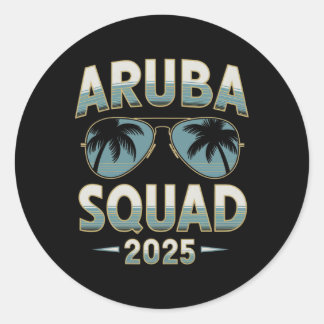 Aruba Urlaub Squad 2025 Matching Family Vacation Runder Aufkleber