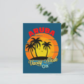 Aruba Vacay Modus auf Familienreise Postkarte (Stehend Vorderseite)