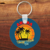 Aruba Vacay Modus auf Familienreise Schlüsselanhänger (Vorderseite)