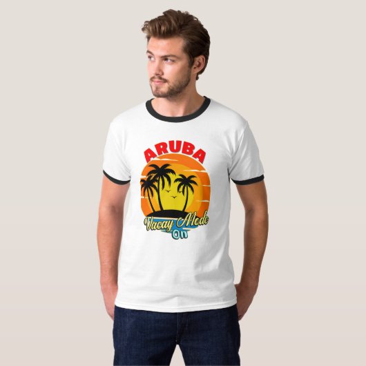 Aruba Vacay Modus auf Familienreise T-Shirt (Vorne ganz)