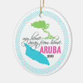 Aruba-Verzierung - mein Zuhause weg von Zuhause Keramik Ornament (Links)