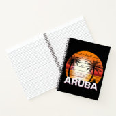 Aruba Vintag Palm Trees Summer Beach Notizblock (Innenseite)