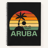 Aruba Vintag Palm Trees Summer Beach Notizblock (Vorderseite)