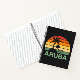 Aruba Vintag Palm Trees Summer Beach Notizblock