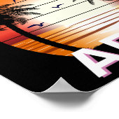 Aruba Vintag Palm Trees Summer Beach Poster (Ecke)