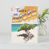 Aruba Vintager Strandausdruck (Stehend Vorderseite)