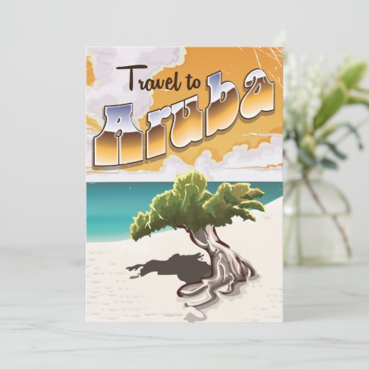 Aruba Vintager Strandausdruck (Stehend Vorderseite)