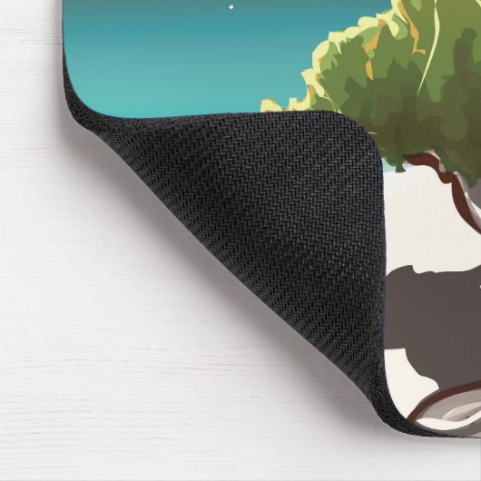 Aruba Vintager Strandausdruck Mousepad (Ecke)