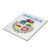 Aruba-Wappen Fliese (Seite)