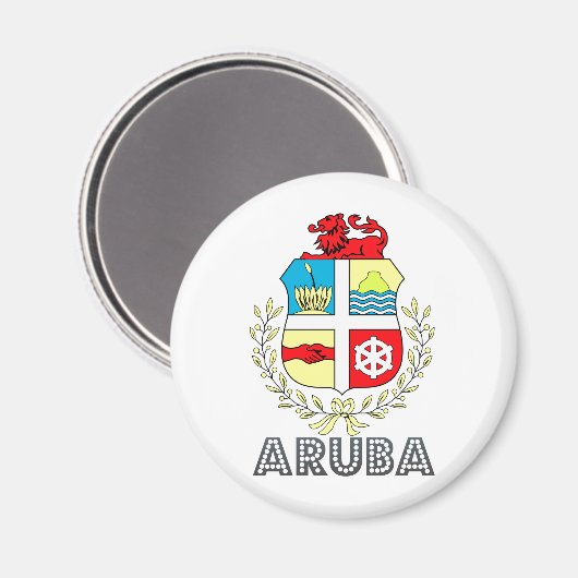 Aruba-Wappen Magnet (Vorderseite/Rückseite)