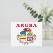 Aruba-Wappen Postkarte (Stehend Vorderseite)