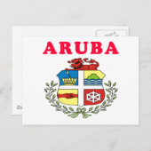 Aruba-Wappen Postkarte (Vorne/Hinten)