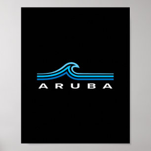 Aruba Waves Vintage Männer Frauen Mädchen Jungen R Poster