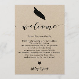 Aruba Wedding Welcome Letter & Itinerary Card Programm