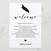 Aruba Wedding Welcome Letter & Itinerary Card Programm (Vorderseite)