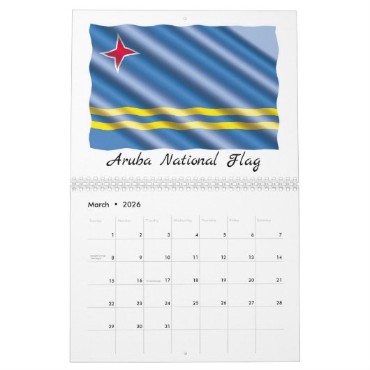 Aruba Wieder 2024 Kalender (Mär 2026)