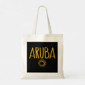 Aruba Zeichn von Sun Amber Print Tragetasche (Rückseite)