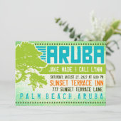 ARUBA Zieleinladung Einladung (Stehend Vorderseite)