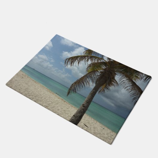 Aruban Beach I Beautiful Nature Szene Fußmatte (Schrägansicht)