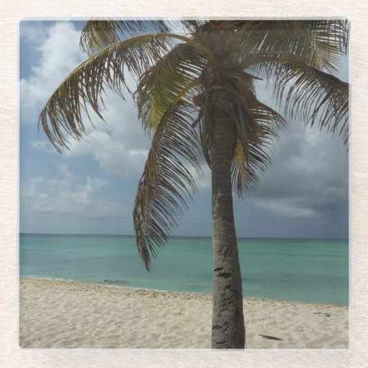 Aruban Beach I Beautiful Nature Szene Glasuntersetzer (Vorderseite)