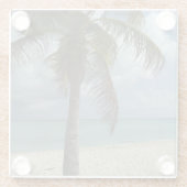 Aruban Beach I Beautiful Nature Szene Glasuntersetzer (Rückseite)