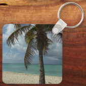 Aruban Beach I Beautiful Nature Szene Schlüsselanhänger (Rückseite)
