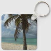 Aruban Beach I Beautiful Nature Szene Schlüsselanhänger (Rückseite)