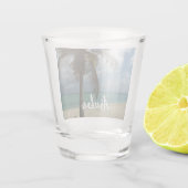 Aruban Beach I Beautiful Nature Szene Schnapsglas (Rückseite)