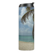 Aruban Beach I Beautiful Nature Szene Thermosbecher (Nach links gedreht)