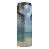 Aruban Beach I Beautiful Nature Szene Thermosbecher (Rückseite)