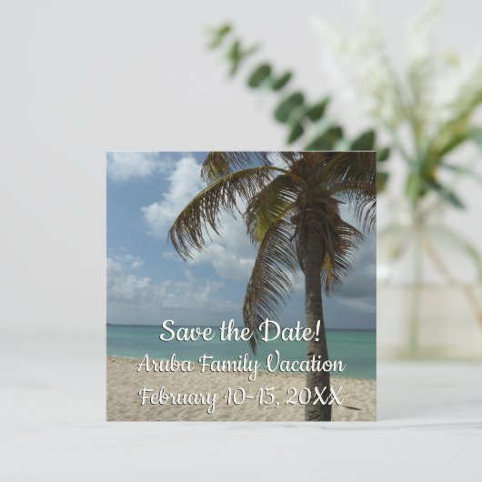 Aruban Beach I Save the Date (Stehend Vorderseite)