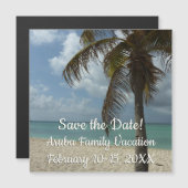 Aruban Beach I Save the Date Magnetkarte (Vorne/Hinten)