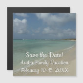 Aruban Beach II Save the Date Magnetkarte (Vorne/Hinten)