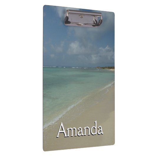 Aruban Beach II Schöne Landschaft Klemmbrett (Rechts)