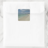 Aruban Beach II Schöne Landschaft Quadratischer Aufkleber (Tasche)