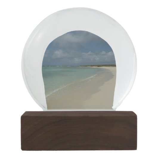 Aruban Beach II Schöne Landschaft Schneekugel (Rückseite)