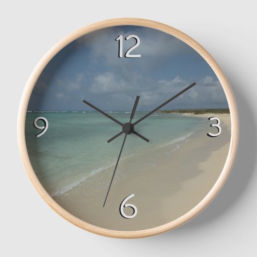 Aruban Beach II Schöne Landschaft Uhr (Vorderseite)