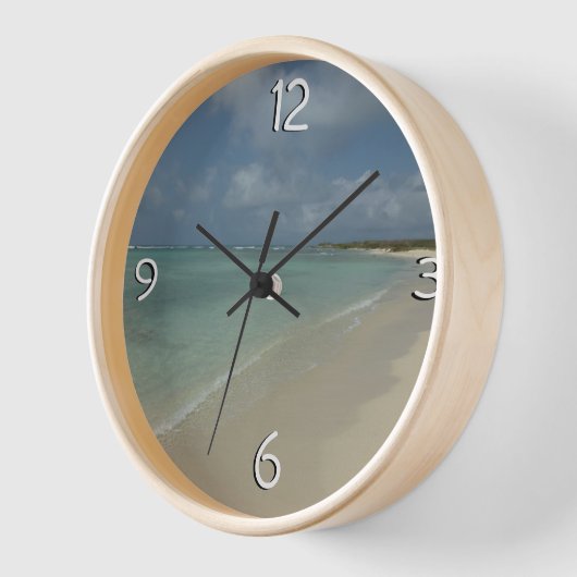 Aruban Beach II Schöne Landschaft Uhr (Winkel)