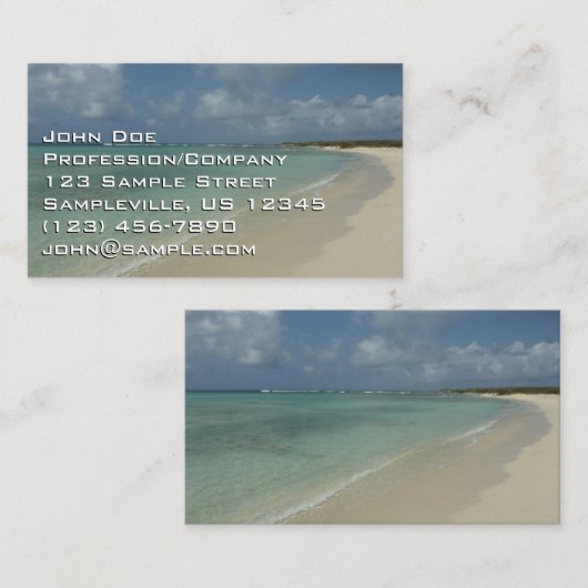 Aruban Beach II Schöne Landschaft Visitenkarte (Vorne/Hinten)