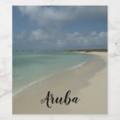 Aruban Beach II Schöne Landschaft Weinetikett (Einzelnes Label)