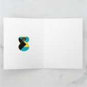 Aruban Black Angel Weihnachtsfahne Personalisiert Karte (Innenseite)