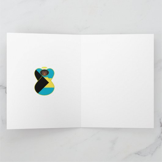 Aruban Black Angel Weihnachtsfahne Personalisiert Karte (Innenseite)