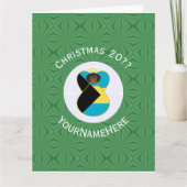 Aruban Black Angel Weihnachtsfahne Personalisiert Karte (Vorderseite)