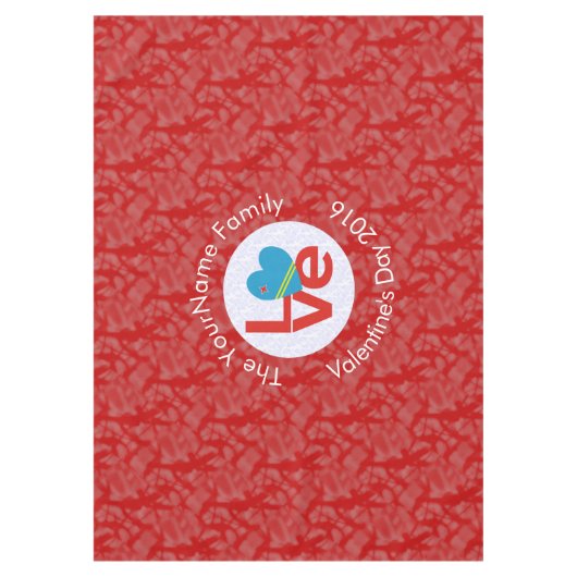 Aruban Flag Heart Red Liebe Tischdecke (Vorderseite)
