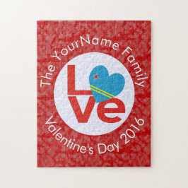 Aruban Flag Red Letters LIEBE White on Red Letters Puzzle