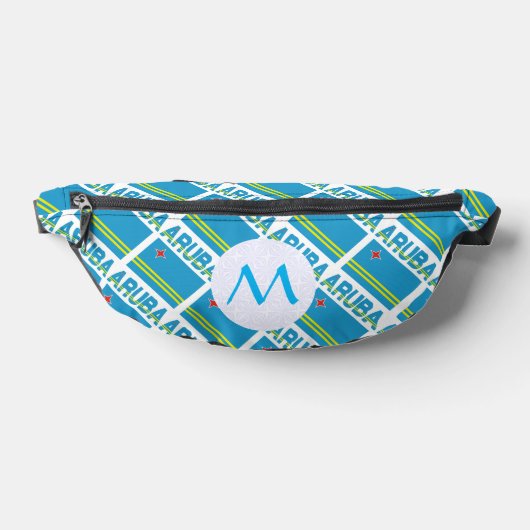 Aruban Flag Tiled Mit Monogramm Bauchtasche (Ablage )