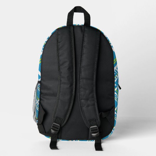 Aruban Flag Tiled Mit Monogramm Bedruckter Rucksack (Rückseite)